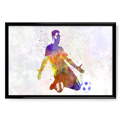 Soccer player in watercolor-s