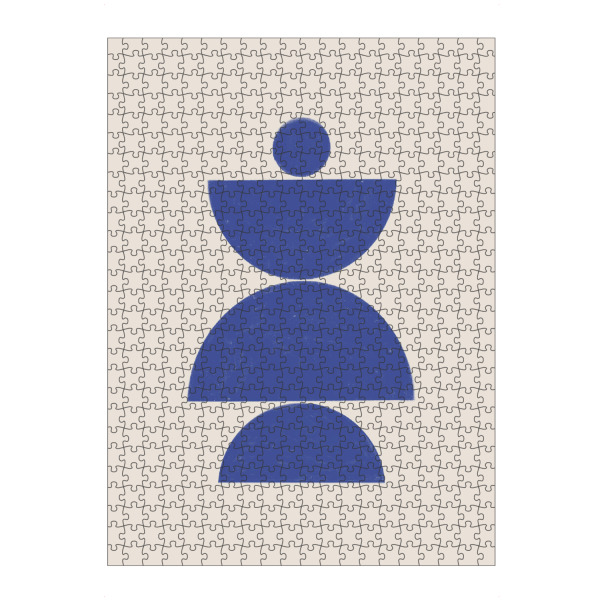 artboxONE Puzzle "MCM Blue" artboxONE - Abstrakt,Geometrie - Abstract,Abstrakt,Geometrie,Geometry,Formen,Forms,Circles,Kreise,Boho