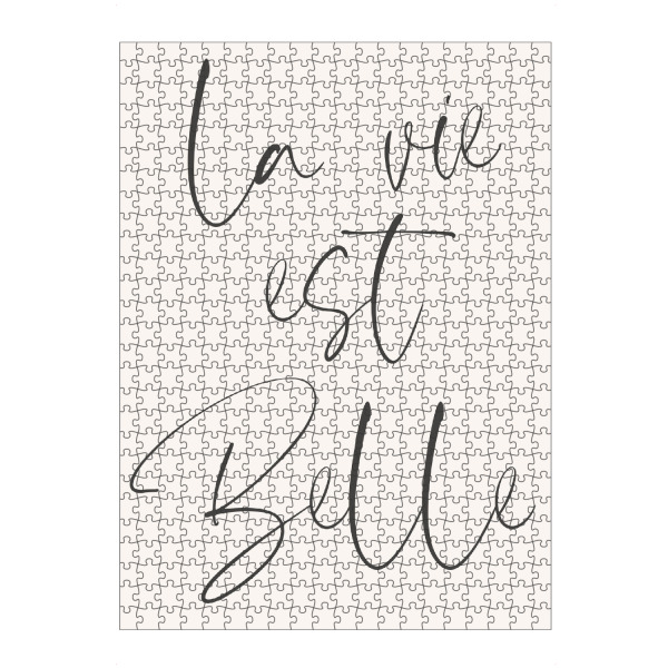 artboxONE Puzzle "La Vie Est Belle French Sign" artboxONE - Typografie