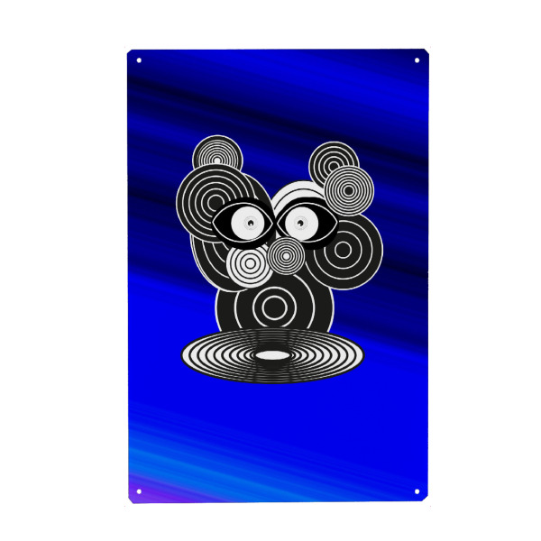 Holzbild "Comic animal dog minimal" artboxONE - Comic,Abstrakt,Geometrie,Streetart