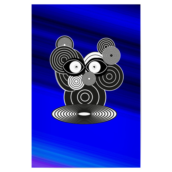 Poster 30x20 cm "Comic animal dog minimal" artboxONE - Comic,Abstrakt,Geometrie,Streetart