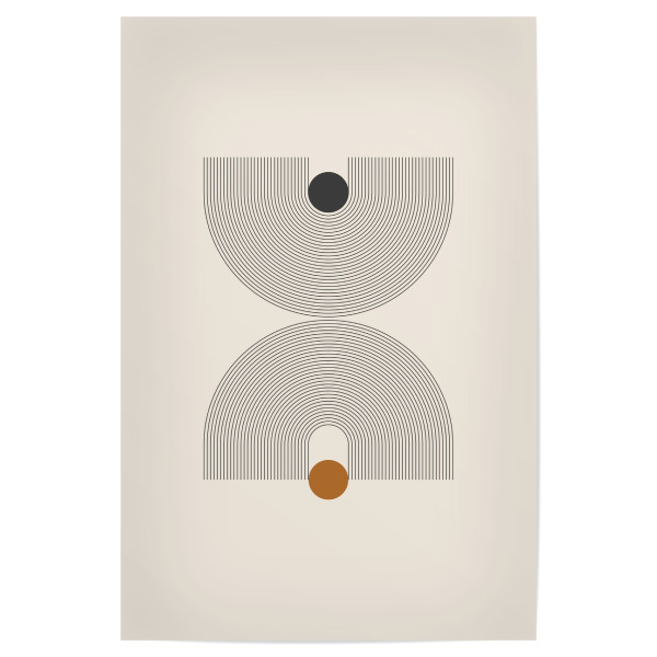 Poster "Brown Point" artboxONE - Abstrakt,Geometrie - Boho,Abstract,Abstrakt,Geometrie,Geometry,Formen,Forms,Circles,Kreise