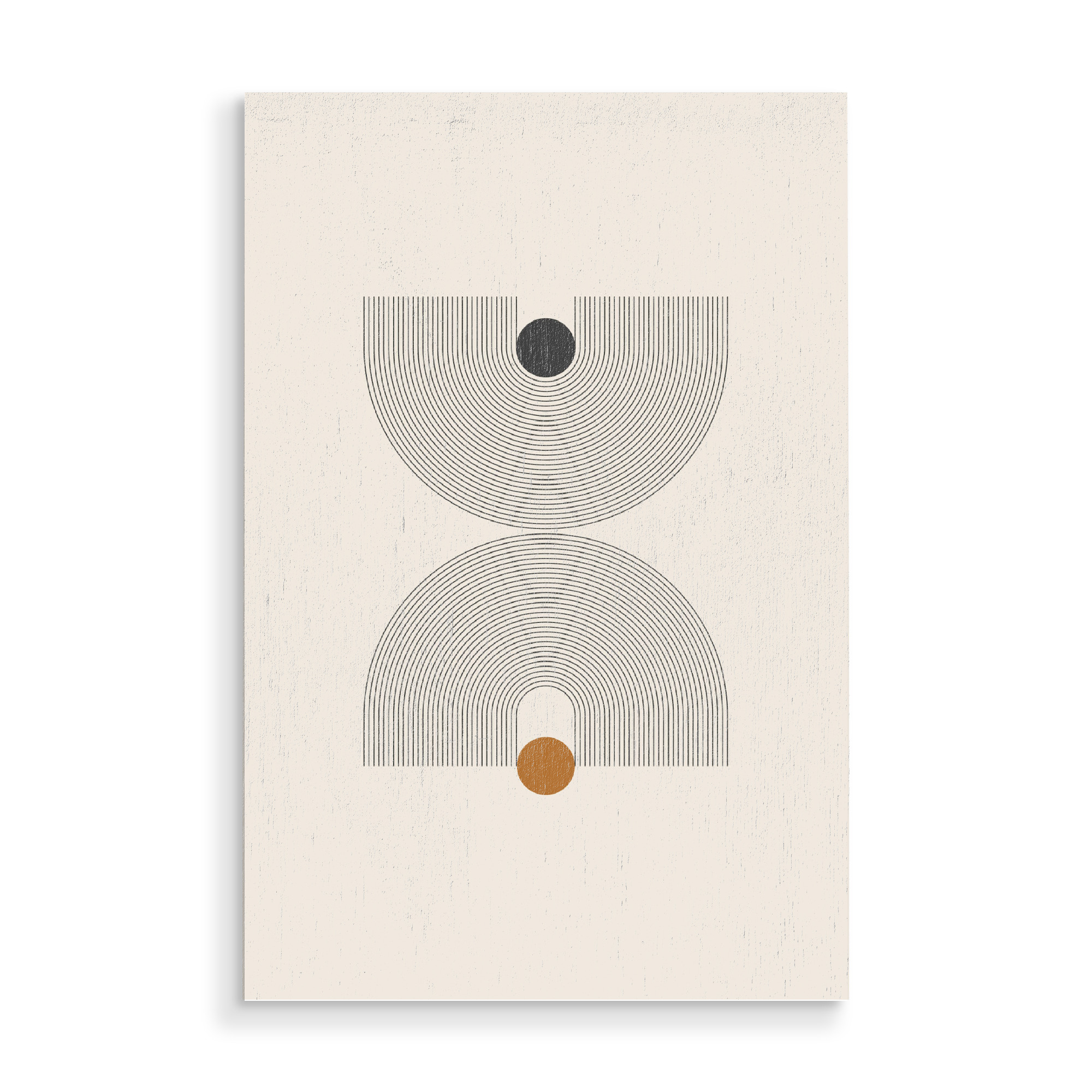 Holzbild "Brown Point" artboxONE - Abstrakt,Geometrie - Boho,Abstract,Abstrakt,Geometrie,Geometry,Formen,Forms,Circles,Kreise