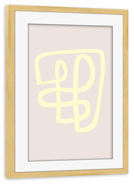 Poster mit Rahmen kiefer "Abstract Yellow" artboxONE - Abstrakt
