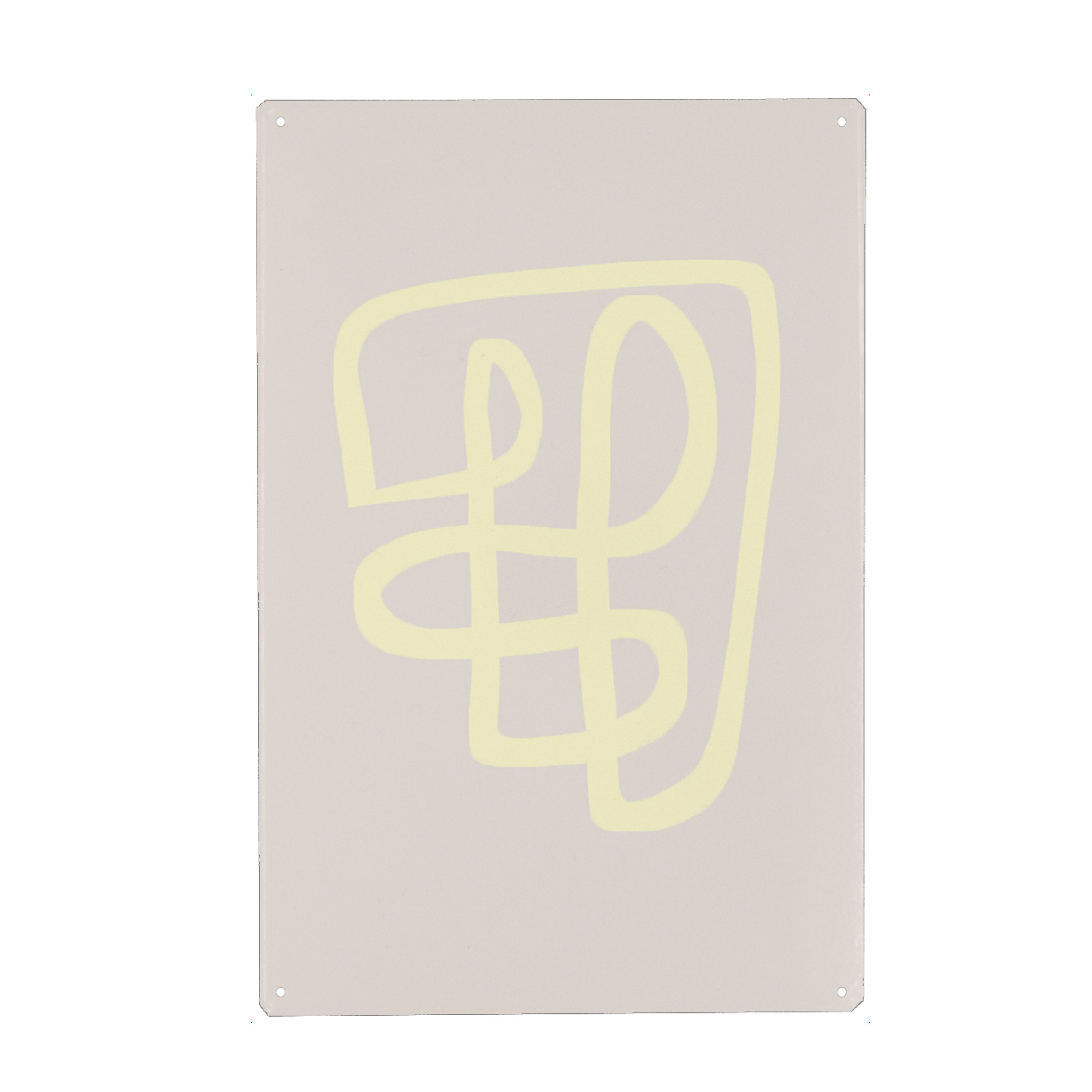 Metall Poster "Abstract Yellow" artboxONE - Abstrakt