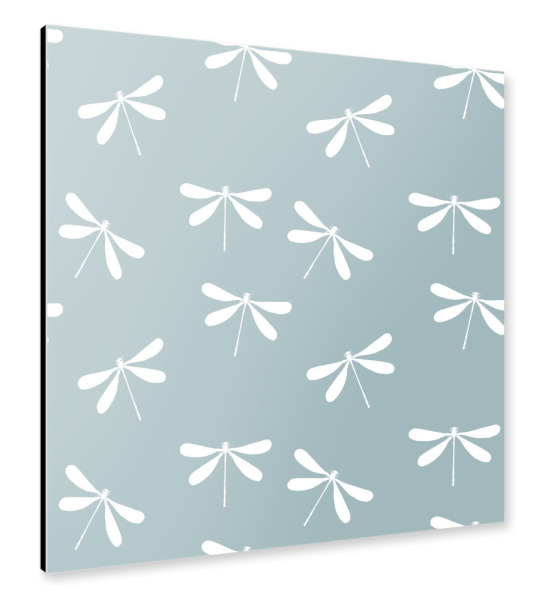 Alu-Dibond "Dragonfly pattern - blue" 30x30 cm artboxONE