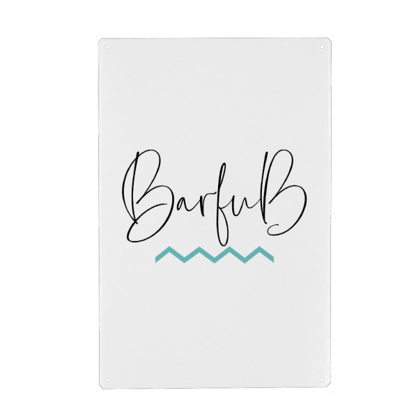 Holzbild "Barfuß Typo" artboxONE - Typografie,Reise,Geometrie