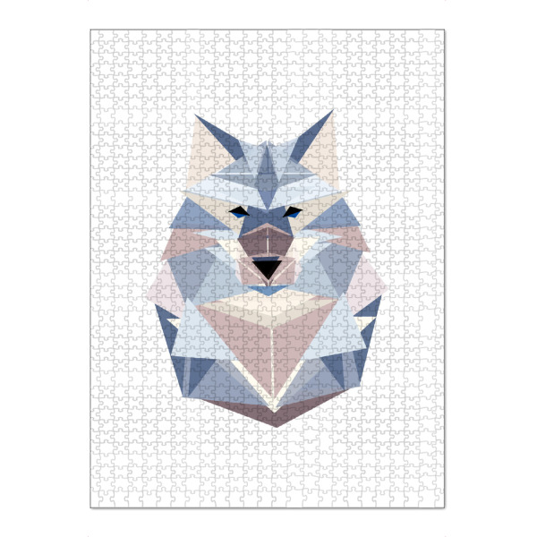 Puzzle Ravensburger "Geometrie Wolf" artboxONE - Natur,Tiere,Abstrakt,Geometrie