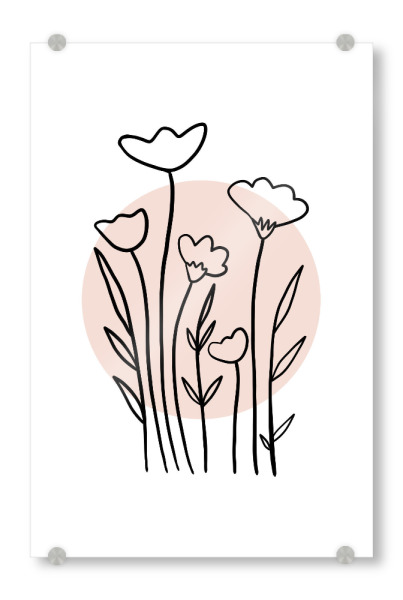 Acrylglasbild "Wildflower lines" artboxONE - Natur,Floral,Abstrakt,Geometrie