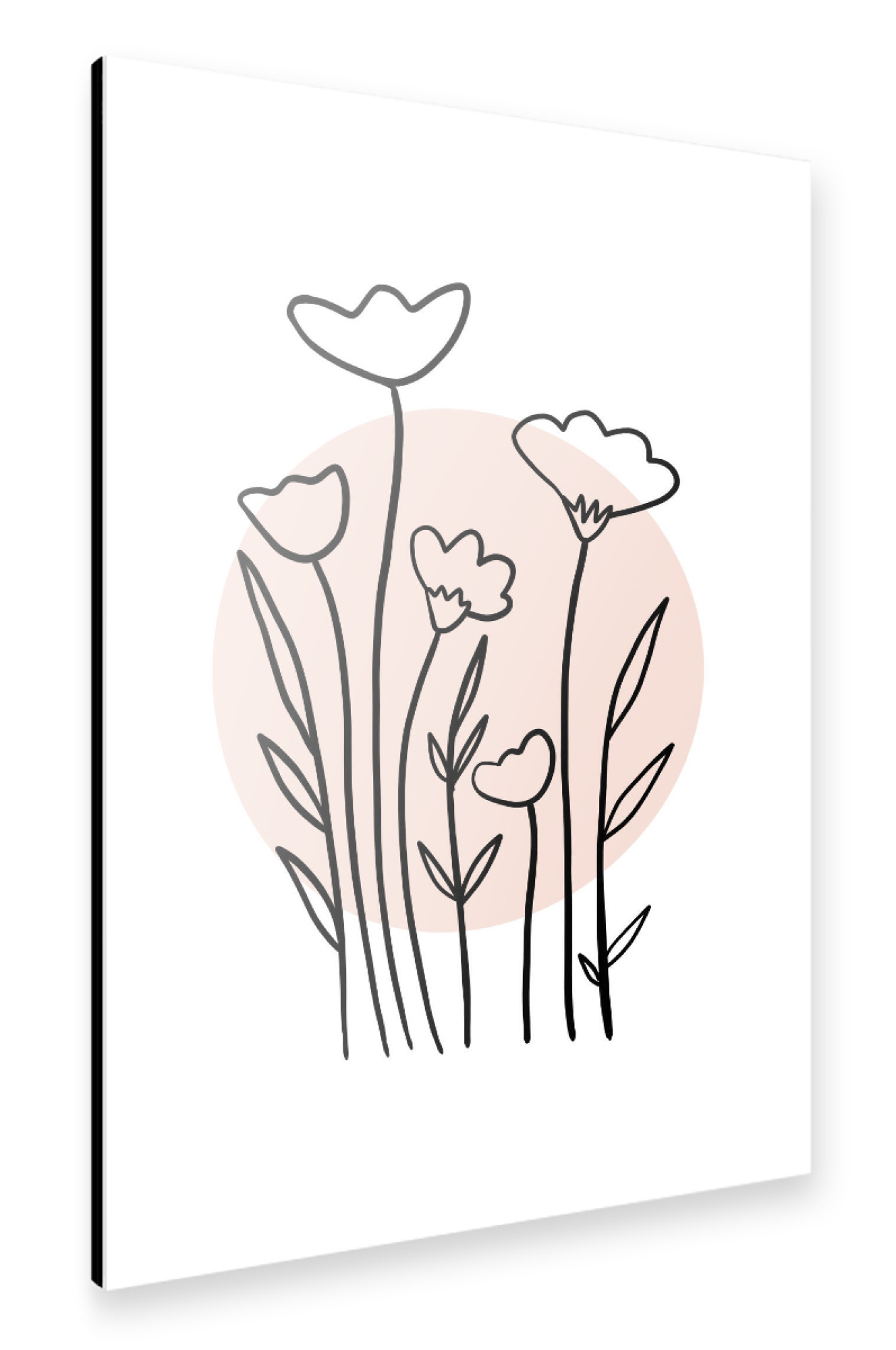 Alu-Dibond "Wildflower lines" 75x50 cm artboxONE