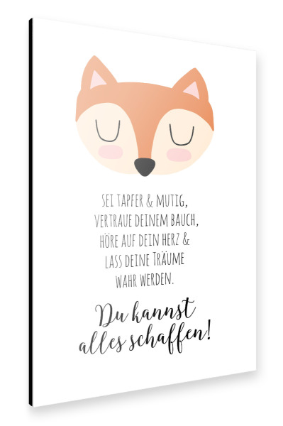 Alu-Dibond "Tapfer und mutig" 30x20 cm artboxONE