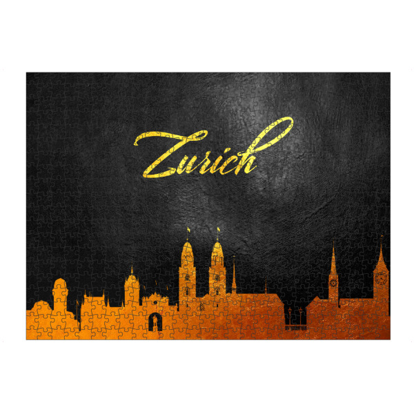 artboxONE Puzzle "Zurich Switzerland Gold Skyline" artboxONE - Reise,Städte / Zürich