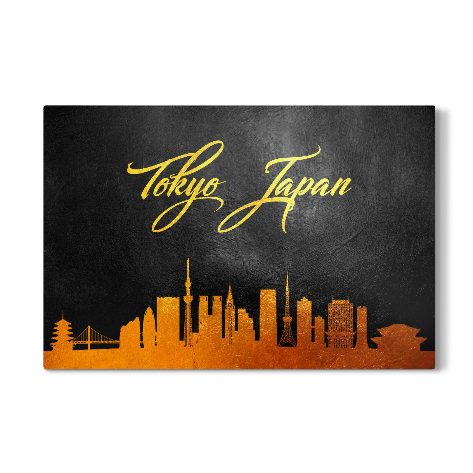Galerie-Print "Tokyo Japan Gold Skyline" 75x50 cm artboxONE