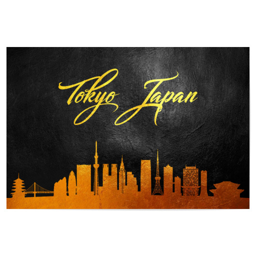 Tokyo Japan Gold Skyline