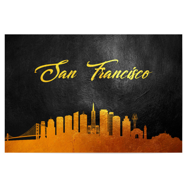 Poster 30x20 cm "San Francisco California Gold" artboxONE - Reise,Städte / San Francisco