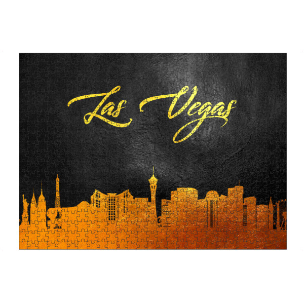 Puzzle Ravensburger "Las Vegas Nevada Gold Skyline" artboxONE - Reise,Städte / Las Vegas - Las vegas,Nevada,City,Stadt,Reise,Travel - Bild las vegas