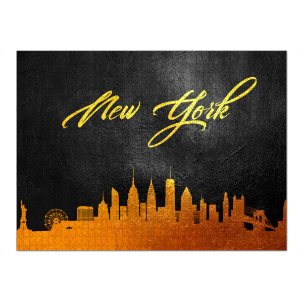 Puzzle Ravensburger "New York City Gold Skyline" artboxONE - Städte / New York,Reise - New york city,Skyline,Amerika,America,Stadt,City,Reise,Travel