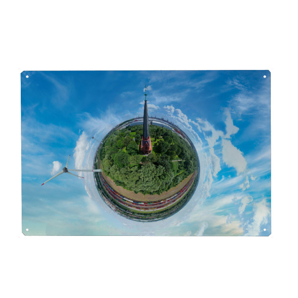 Metall Poster "HH - Altenwerder, St.Gertrud, West" artboxONE - Städte,Städte / Hamburg,Reise,Architektur,Reise / Länder