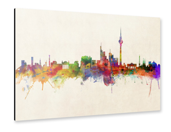 Alu-Dibond "Berlin Germany Skyline Urban" 30x20 cm artboxONE