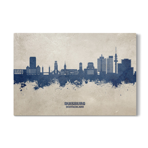 Galerie-Print "Duisburg Skyline PaintBlue" 30x20 cm artboxONE