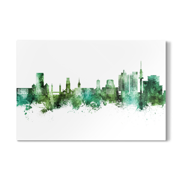 Galerie-Print "Duisburg Germany Skyline Green" 30x20 cm artboxONE