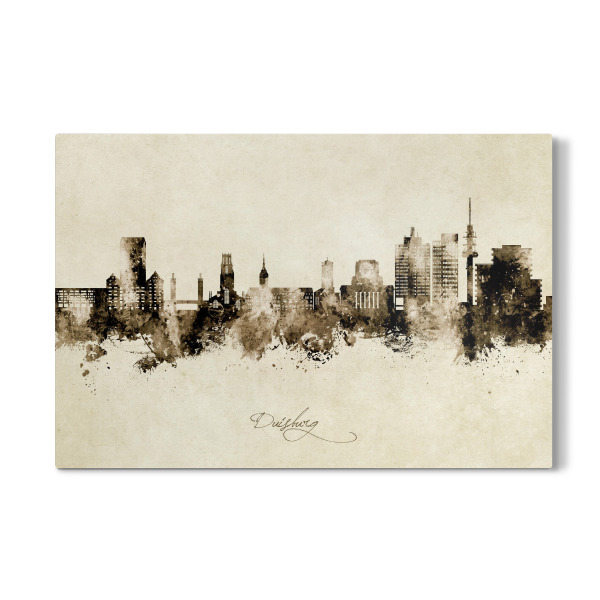 Galerie-Print "Duisburg Germany Skyline Sepia" 30x20 cm artboxONE