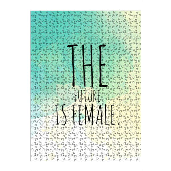 artboxONE Puzzle "Weibliche Zukunft Spruch" artboxONE - Typografie - Zukunft,Weiblich,Spruch,Feminismus,Typo,Typografie,Typography - Bild zukunft