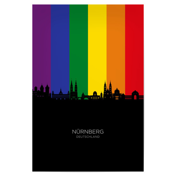 Poster "Nürnberg Germany Skyline Pride" artboxONE - Städte