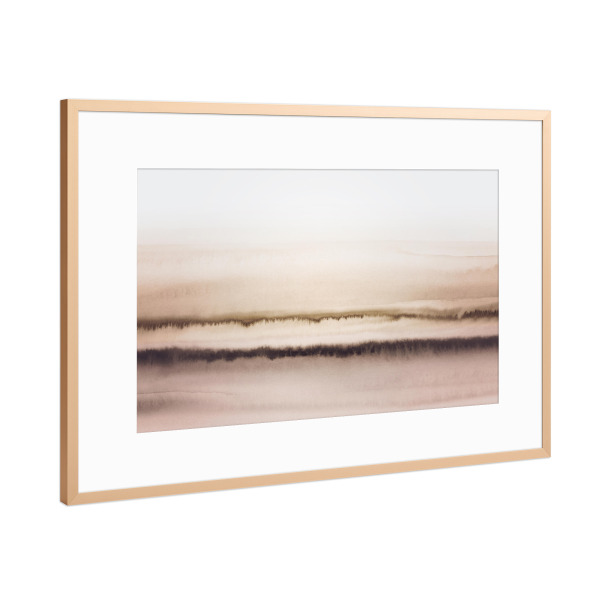 Poster mit Rahmen Kupfer "Earthy Abstract Watercolour" artboxONE - Abstrakt