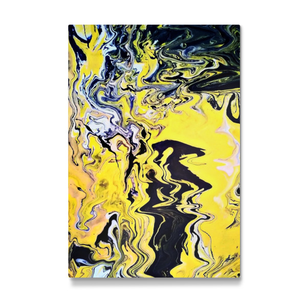 Galerie-Print "Fluidmalerei chaotisches gelb" 30x20 cm artboxONE