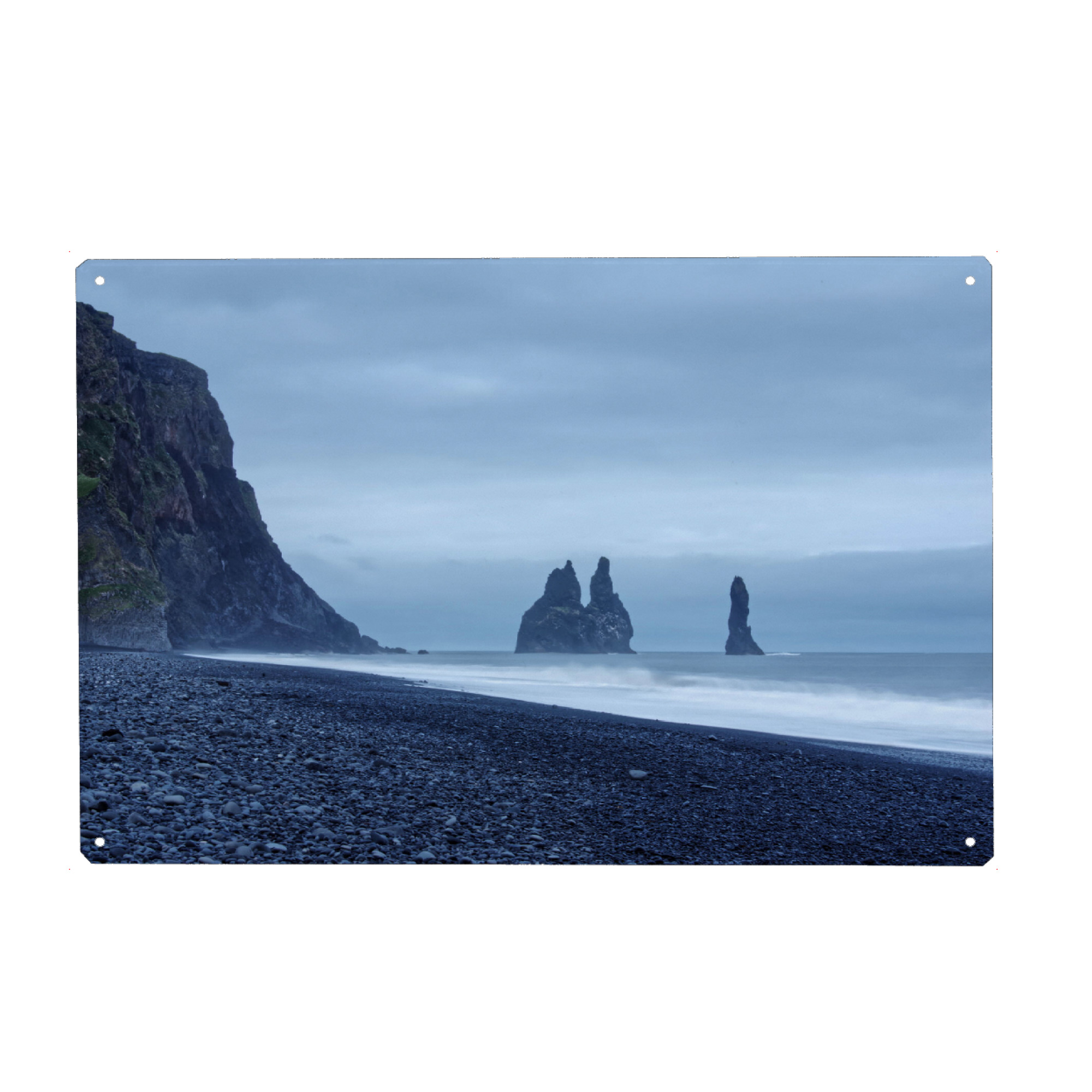 Holzbild "Felsen im Meer an Islands Küste" artboxONE - Natur,Reise,Reise / Strand und Meer