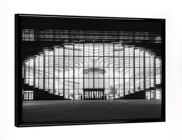 Poster mit schwarzem Rahmen "Tianjin Libary" artboxONE - Städte,Reise,Schwarzweiß,Architektur,Reise / Asien