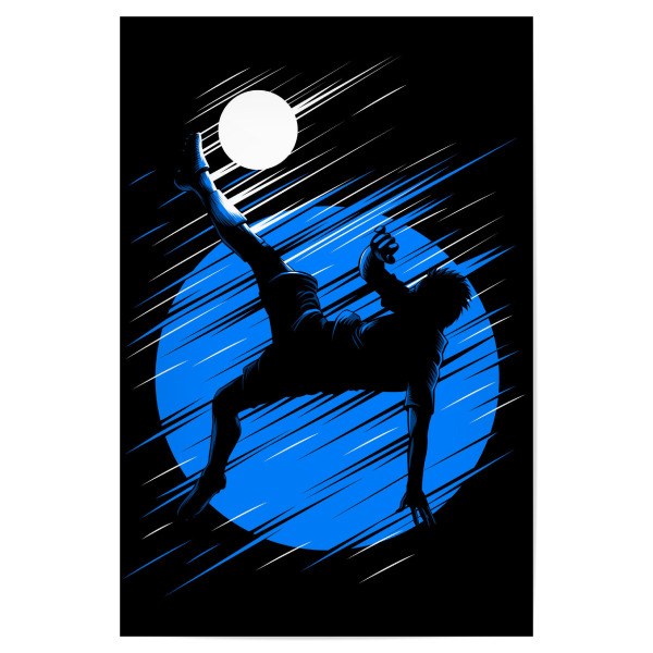 Poster 30x20 cm "Kicking from chilena" artboxONE - Sport / Fußball - Football,Soccer,Team,Ballon,Sport,Ball,Gym,Training