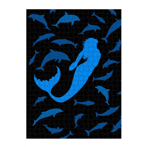 Puzzle Ravensburger "Siren" artboxONE - Tiere,Comic,Unterwasser - Ocean,Summer,Sea,Siren,Dolphin,Pattern,Fish,Meer,Meerjungfrau,Fische,Delphine
