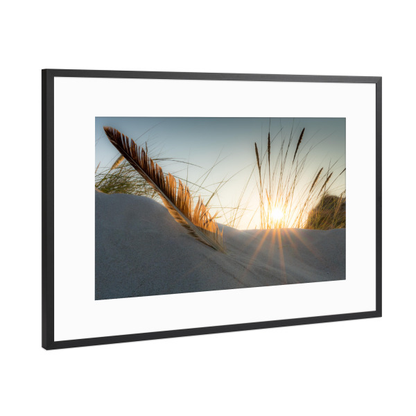 Poster mit Rahmen Schwarz (Metallic) "Dünen Träume" artboxONE - Natur,Reise / Strand und Meer