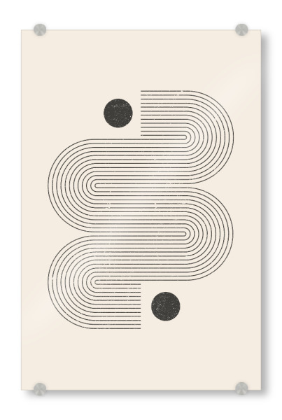 Acrylglasbild "Boho Rainbows" artboxONE - Abstrakt,Geometrie - Abstract,Abstrakt,Geometrie,Geometry,Formen,Forms,Boho,Beige,Circles,Kreise