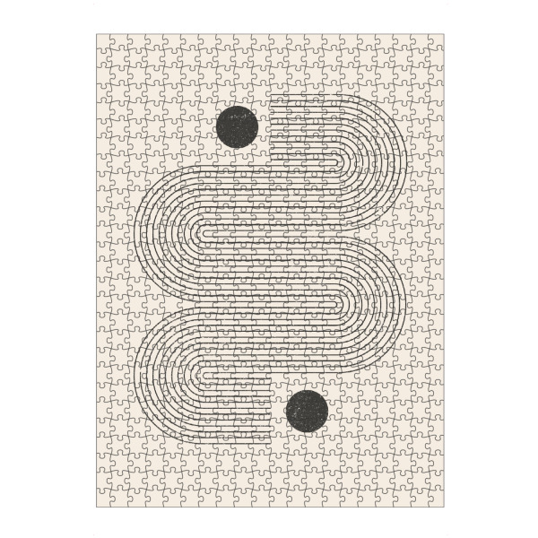 Puzzle Ravensburger "Boho Rainbows" artboxONE - Abstrakt,Geometrie - Abstract,Abstrakt,Geometrie,Geometry,Formen,Forms,Boho,Beige,Circles,Kreise