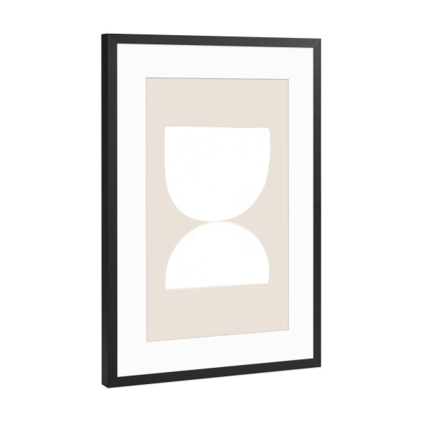 Poster mit Rahmen Schwarz (Metallic) "Rumi White" artboxONE - Abstrakt,Geometrie - Abstract,Abstrakt,Geometrie,Geometry,Formen,Forms,Boho
