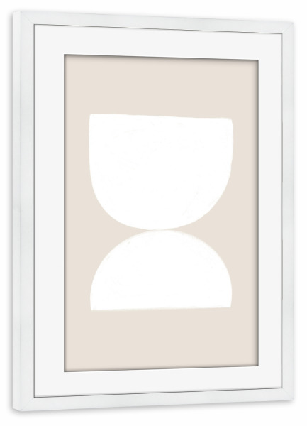 Poster mit Rahmen weiß "Rumi White" artboxONE - Abstrakt,Geometrie - Abstract,Abstrakt,Geometrie,Geometry,Formen,Forms,Boho