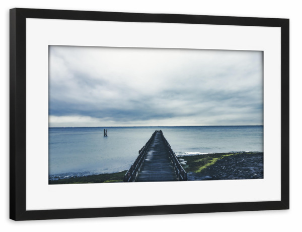 Poster mit Rahmen schwarz "Steg ins Meer" artboxONE - Natur,Reise / Strand und Meer,Für Mama,Für Papa