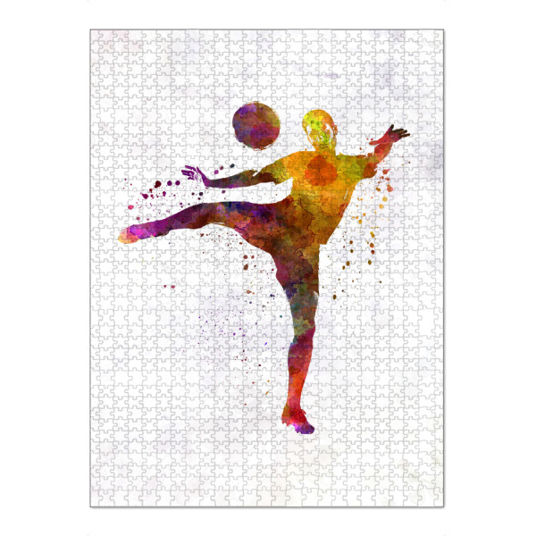 Puzzle Ravensburger "Soccer player in watercolor-m" artboxONE - Sport / Fußball