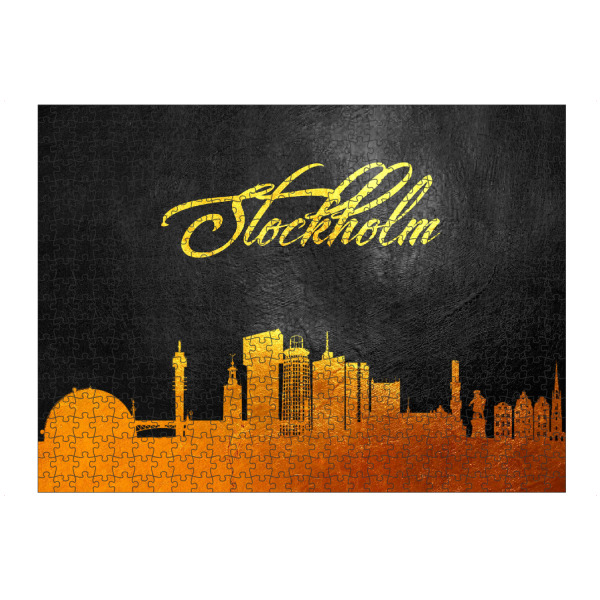 Puzzle Ravensburger "Stockholm Sweden Gold Skyline" artboxONE - Reise,Städte / Stockholm