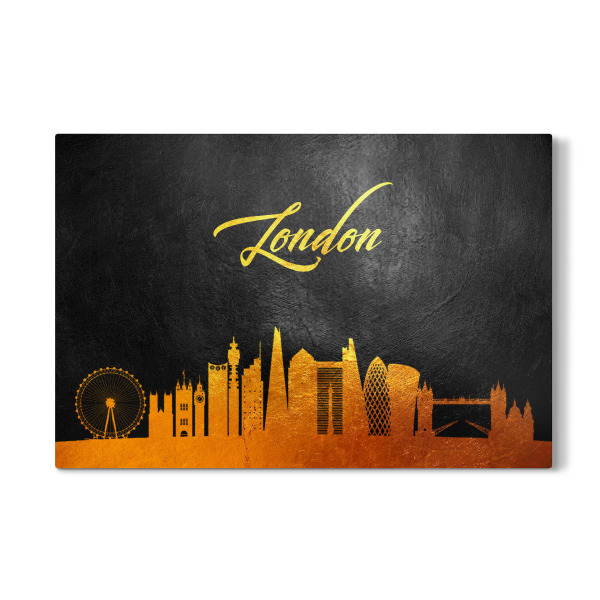 Galerie-Print "London England Gold Skyline" 30x20 cm artboxONE
