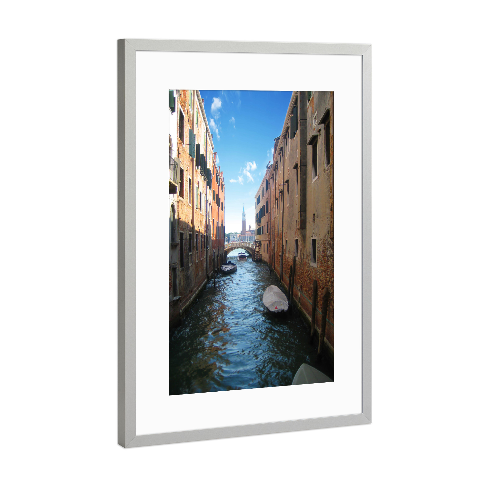 Poster mit Rahmen Silber "Kanal in Venedig" artboxONE - Reise,Architektur,Reise / Länder