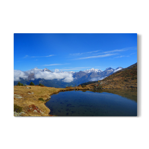 Galerie-Print "Bergsee und schneebedeckte Gipfel" 30x20 cm artboxONE