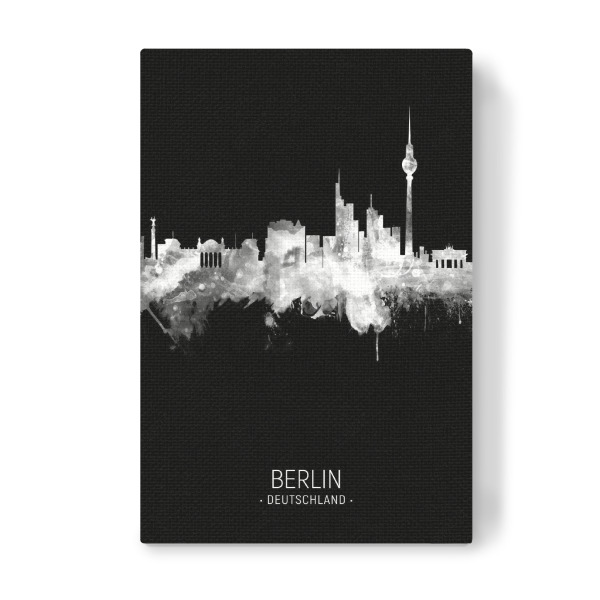 Leinwandbild "Berlin Germany Skyline Invert" artboxONE - Städte,Städte / Berlin