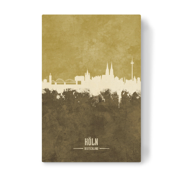 Leinwandbild "Cologne Germany Skyline Brown" artboxONE - Städte,Städte / Köln