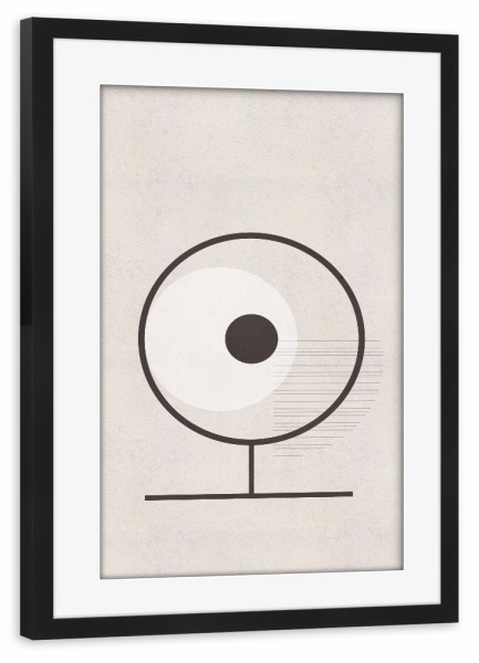 Poster mit Rahmen schwarz "Kunga - Minimalismus Fokus" artboxONE - Abstrakt,Geometrie