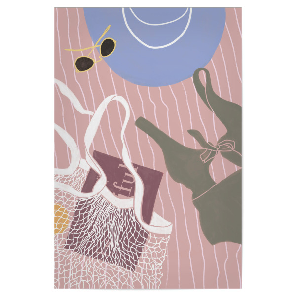 Poster "Kunga - Am Strand Strandtuch" artboxONE - Reise,Reise / Strand und Meer,Fashion