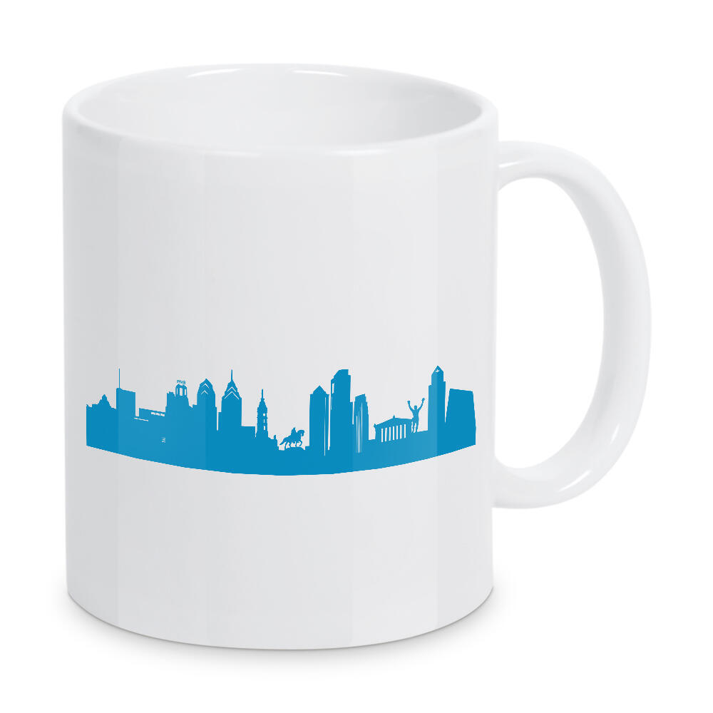 Tasse "PHILADELPHIA 05 Skyline Print monochrome Teal" artboxONE - Städte,Abstrakt,Architektur,Städte / Weitere